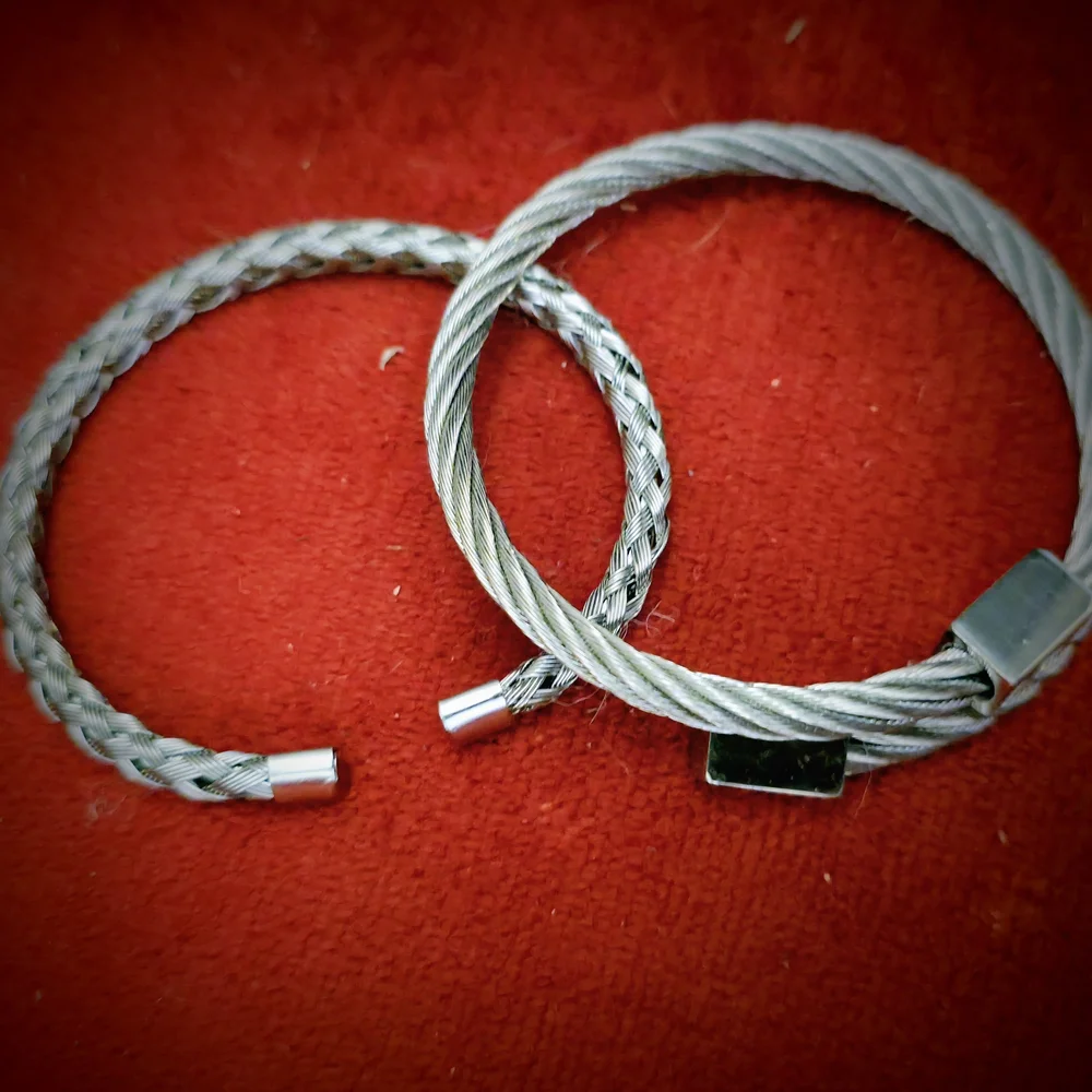 Silver Braided Key & Card Holder